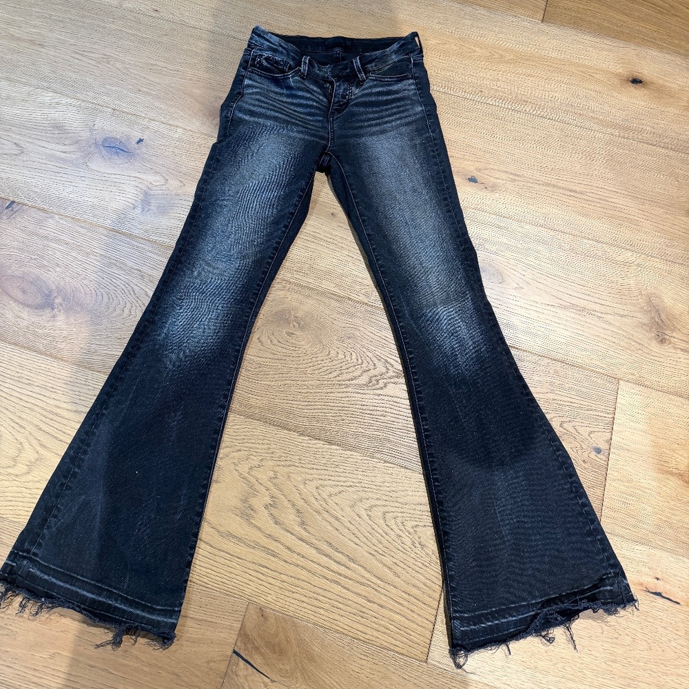 Women's Buckle Black Flared Jeans Fit No. 53 SZ 25X32 - Picture 2 of 7